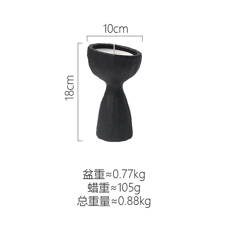 Nordic Style Ceramic Candle Holder Cup DIY Candle Making Container Simple Candlestick Ornament for Aromatherapy Soybean Wax, Home Decor thumbnail 6