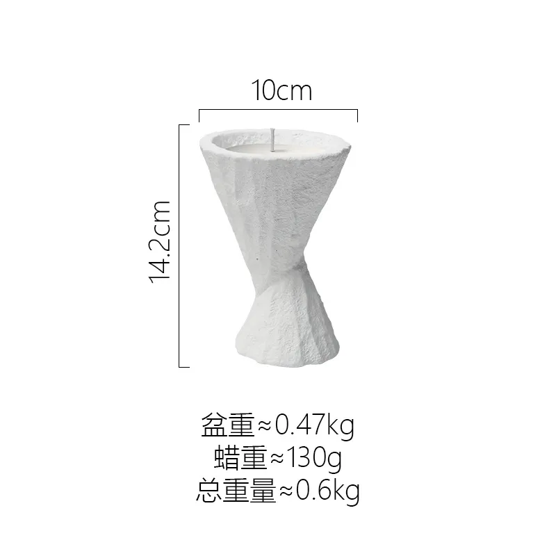 Nordic Style Ceramic Candle Holder Cup DIY Candle Making Container Simple Candlestick Ornament for Aromatherapy Soybean Wax, Home Decor thumbnail 7