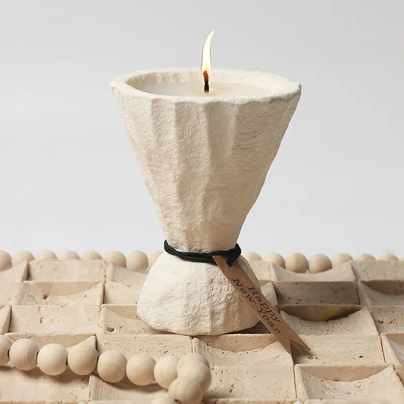 Nordic Style Ceramic Candle Holder Cup DIY Candle Making Container Simple Candlestick Ornament for Aromatherapy Soybean Wax, Home Decor thumbnail 3