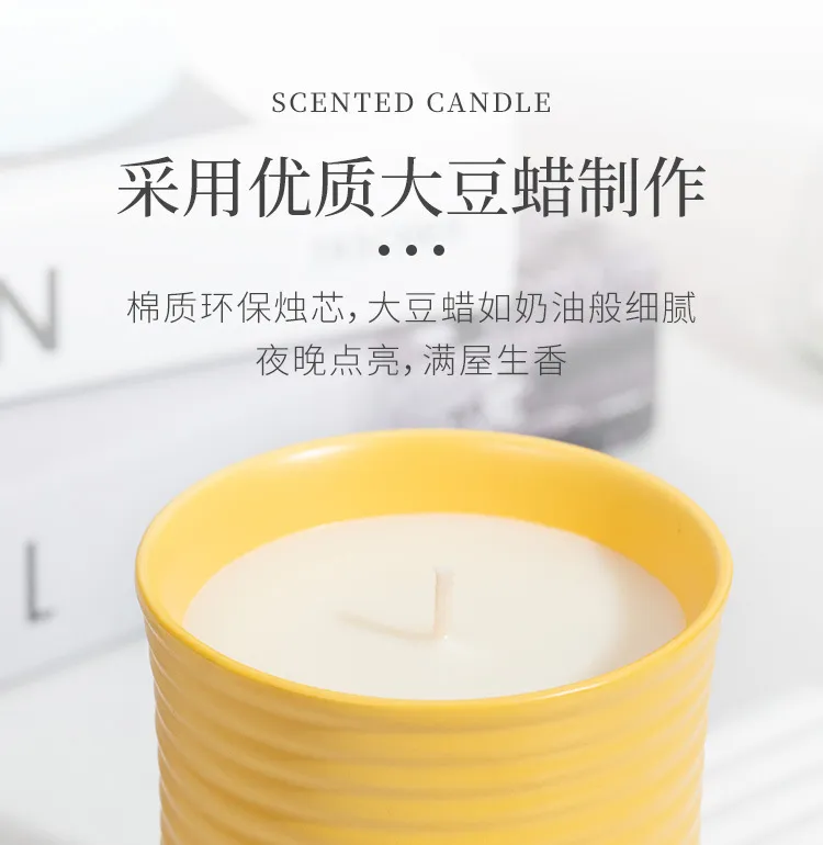 European Style Ceramic Candle Cup | Scented Candle Holder | Creative Bedroom Decor | Handmade Spiral Fragrance Candle | Gift Idea showcase 4