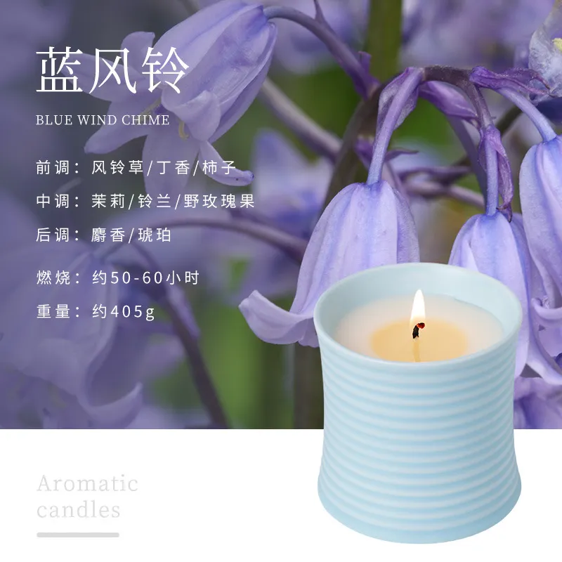 European Style Ceramic Candle Cup | Scented Candle Holder | Creative Bedroom Decor | Handmade Spiral Fragrance Candle | Gift Idea thumbnail 6