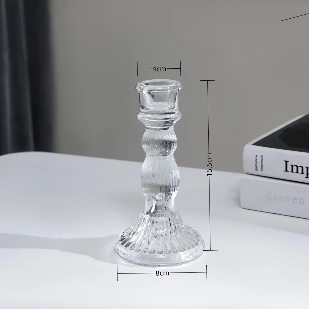 Elegant Crystal Glass Candle Holder - French Pastoral Style Aromatherapy Candle Holder for Dining Table, Home Decoration, and Special Occasions thumbnail 10
