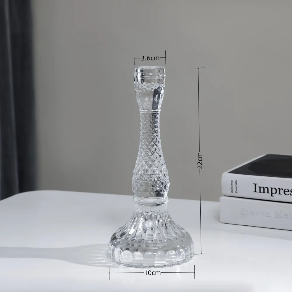 Elegant Crystal Glass Candle Holder - French Pastoral Style Aromatherapy Candle Holder for Dining Table, Home Decoration, and Special Occasions thumbnail 9