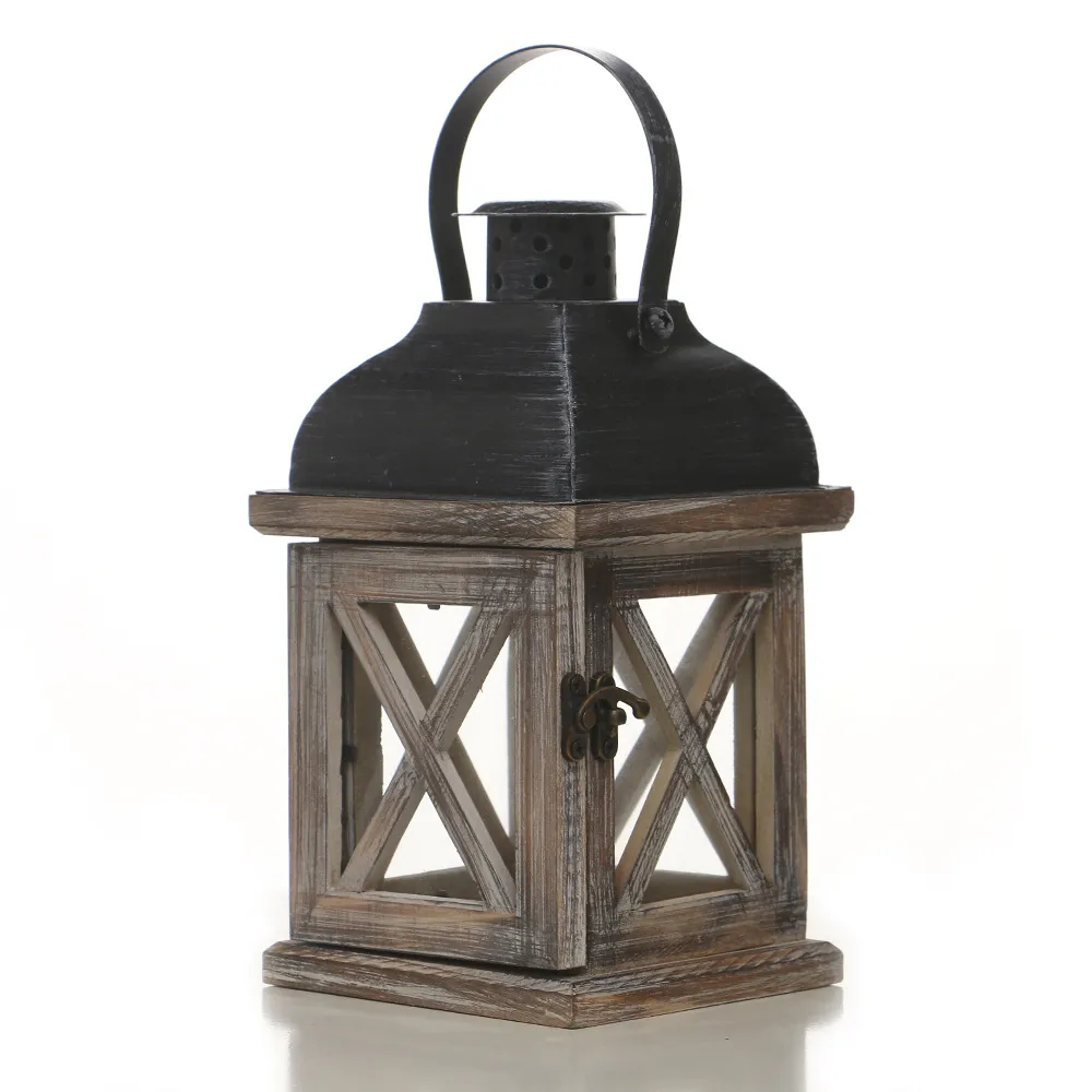 Retro American Style Candlestick Lantern Portable Horse Lamp Windproof Iron Aromatherapy Candle Holder Butter Lamp Home Decoration Ornaments thumbnail 7