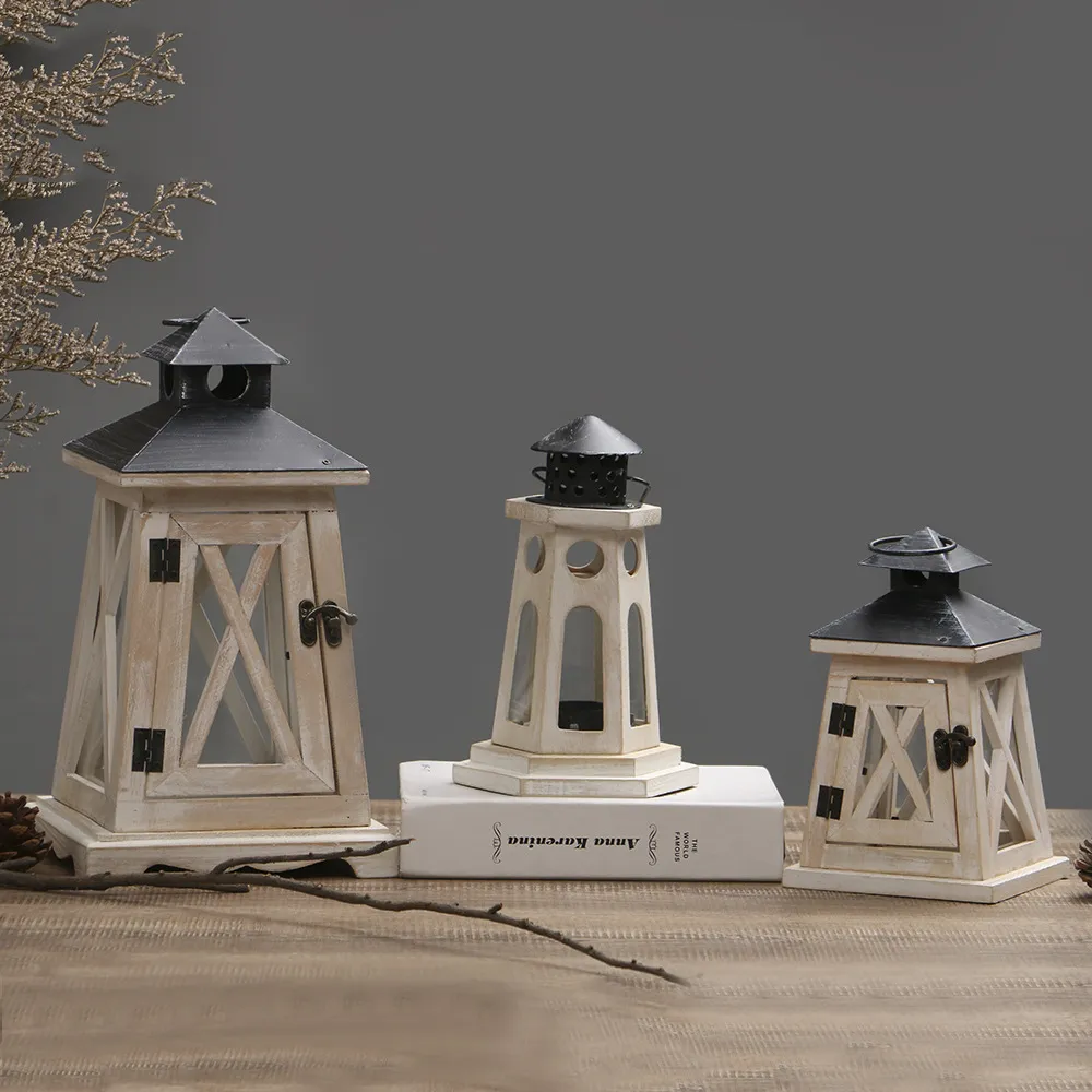 Retro American Style Candlestick Lantern Portable Horse Lamp Windproof Iron Aromatherapy Candle Holder Butter Lamp Home Decoration Ornaments showcase 8