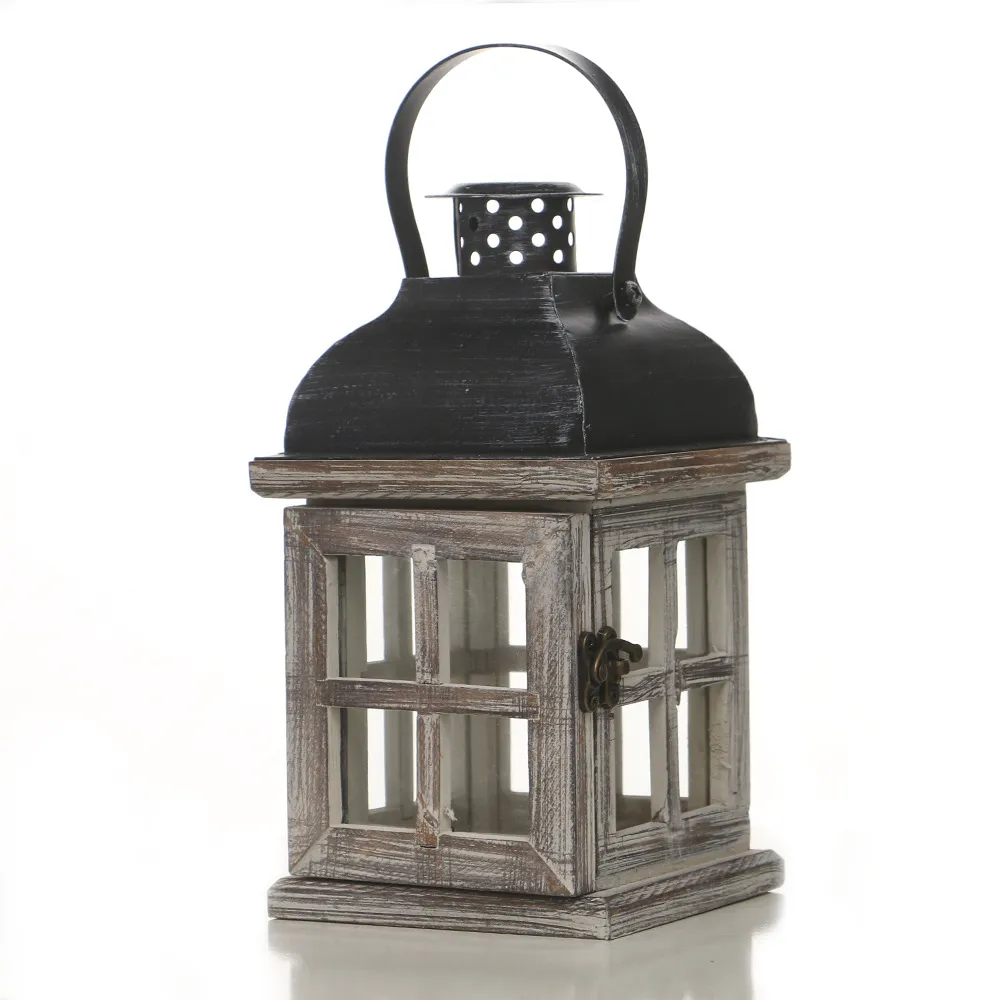 Retro American Style Candlestick Lantern Portable Horse Lamp Windproof Iron Aromatherapy Candle Holder Butter Lamp Home Decoration Ornaments thumbnail 5