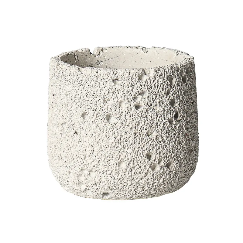 DIY Cement Texture Aromatherapy Candle Cup Empty Container - Cross-Border Expanding Incense Stone Non-Fire Fragrance Ornaments for Home Decor thumbnail 5