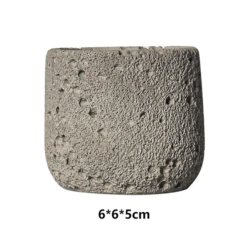 DIY Cement Texture Aromatherapy Candle Cup Empty Container - Cross-Border Expanding Incense Stone Non-Fire Fragrance Ornaments for Home Decor thumbnail 6