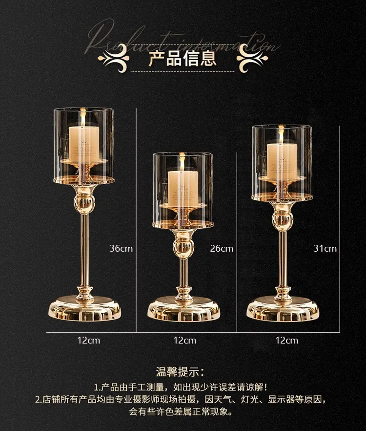 3-Piece Glass Candle Holder Set | Aromatherapy Candles | Retro Style | Birthday, Candlelight Dinner, Home Decor | Craft Ornaments showcase 3