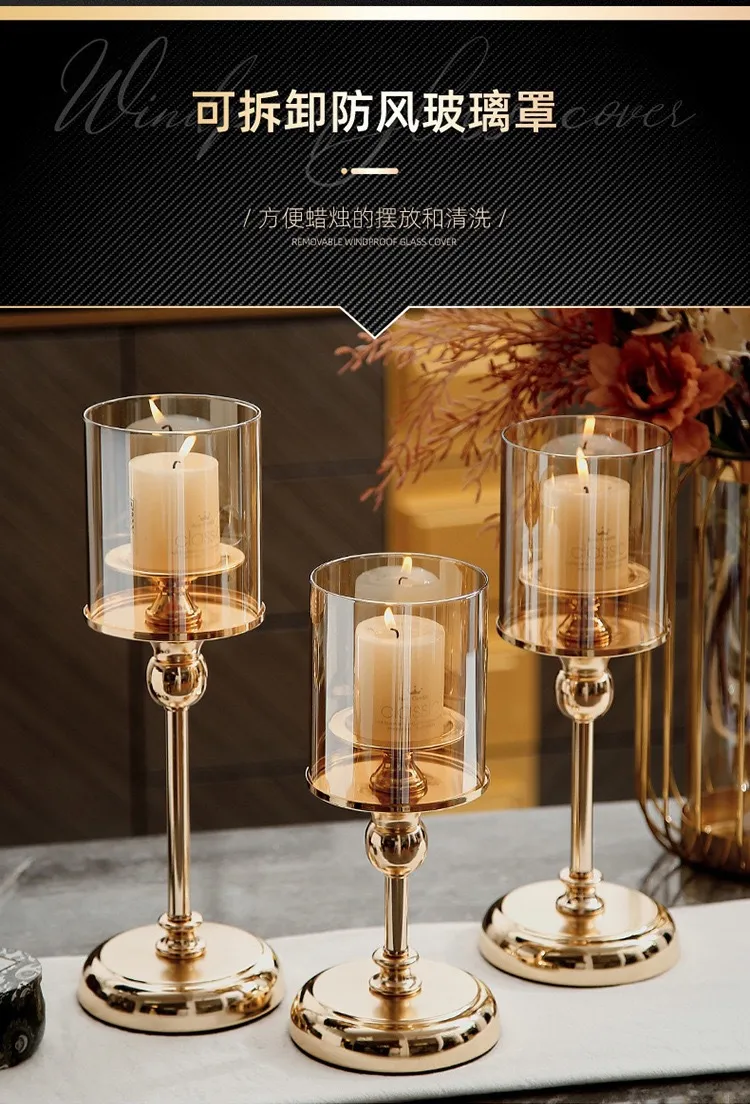 3-Piece Glass Candle Holder Set | Aromatherapy Candles | Retro Style | Birthday, Candlelight Dinner, Home Decor | Craft Ornaments showcase 14