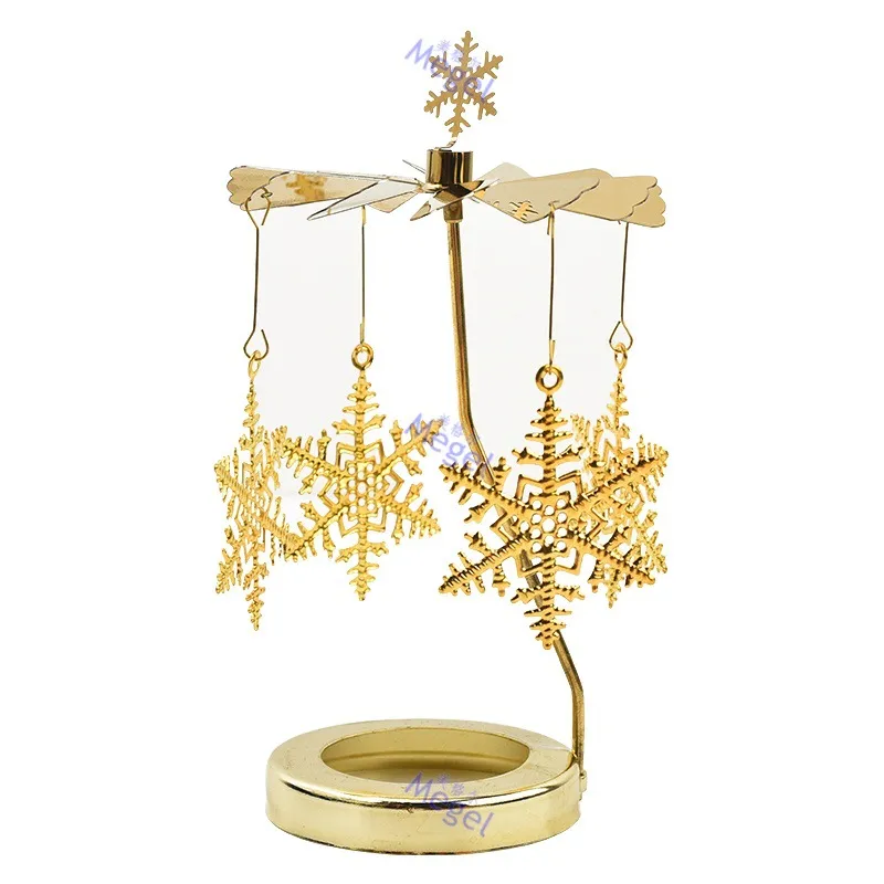 Rotating Carousel Candle Holder - Creative Aromatherapy Candle Cup with Revolving Lantern Design for Romantic Atmosphere, Candlelight Dinners, and Home Decor thumbnail 10