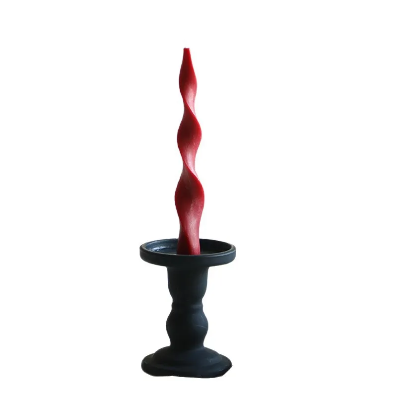 Burgundy Soy Wax Scented Candle - French Retro Style, Romantic Wedding, Home Decoration, Candle Holder - Wholesale Available thumbnail 5