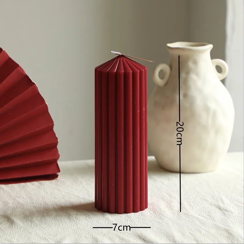 Burgundy Soy Wax Scented Candle - French Retro Style, Romantic Wedding, Home Decoration, Candle Holder - Wholesale Available thumbnail 10