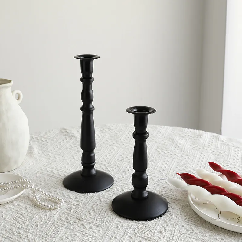 Black Iron - Small Stem Candlestick