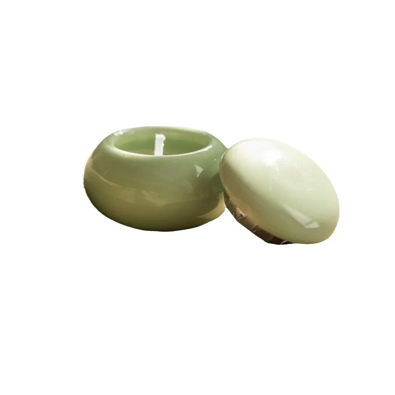 Mini Aromatherapy Candle Jar with Ceramic Holder - Decorative Empty Cup for DIY Candles, Home Decor, and Gifts thumbnail 5