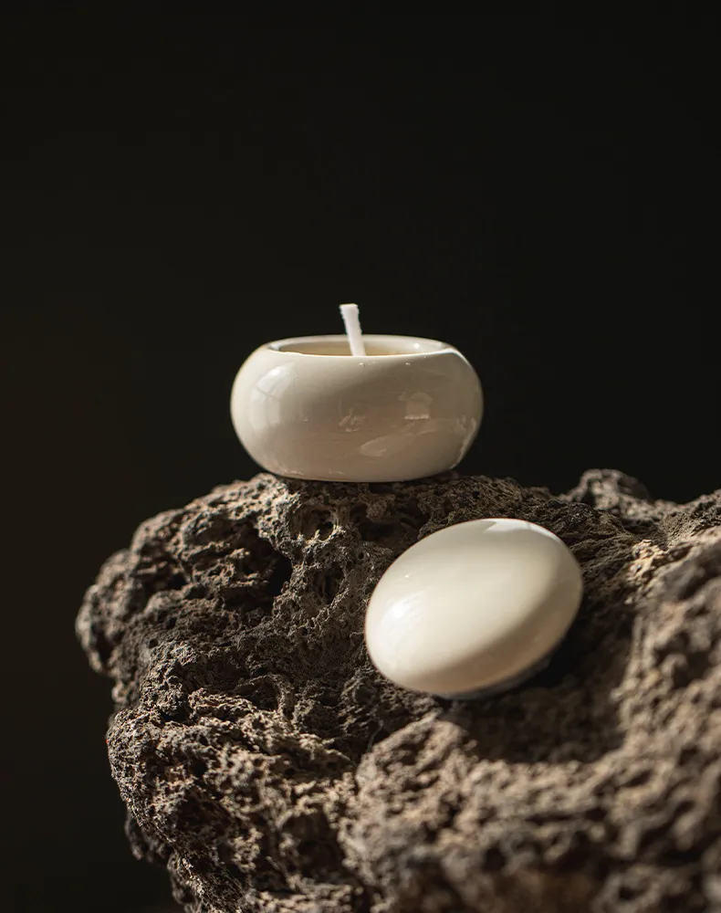 Mini Aromatherapy Candle Jar with Ceramic Holder - Decorative Empty Cup for DIY Candles, Home Decor, and Gifts showcase 5