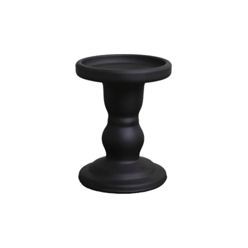 French Style Black Roman Crystal Glass Candlestick Holder Retro Korean Ornaments for Homestay Room Soft Decoration Aromatherapy Table Centerpiece thumbnail 5