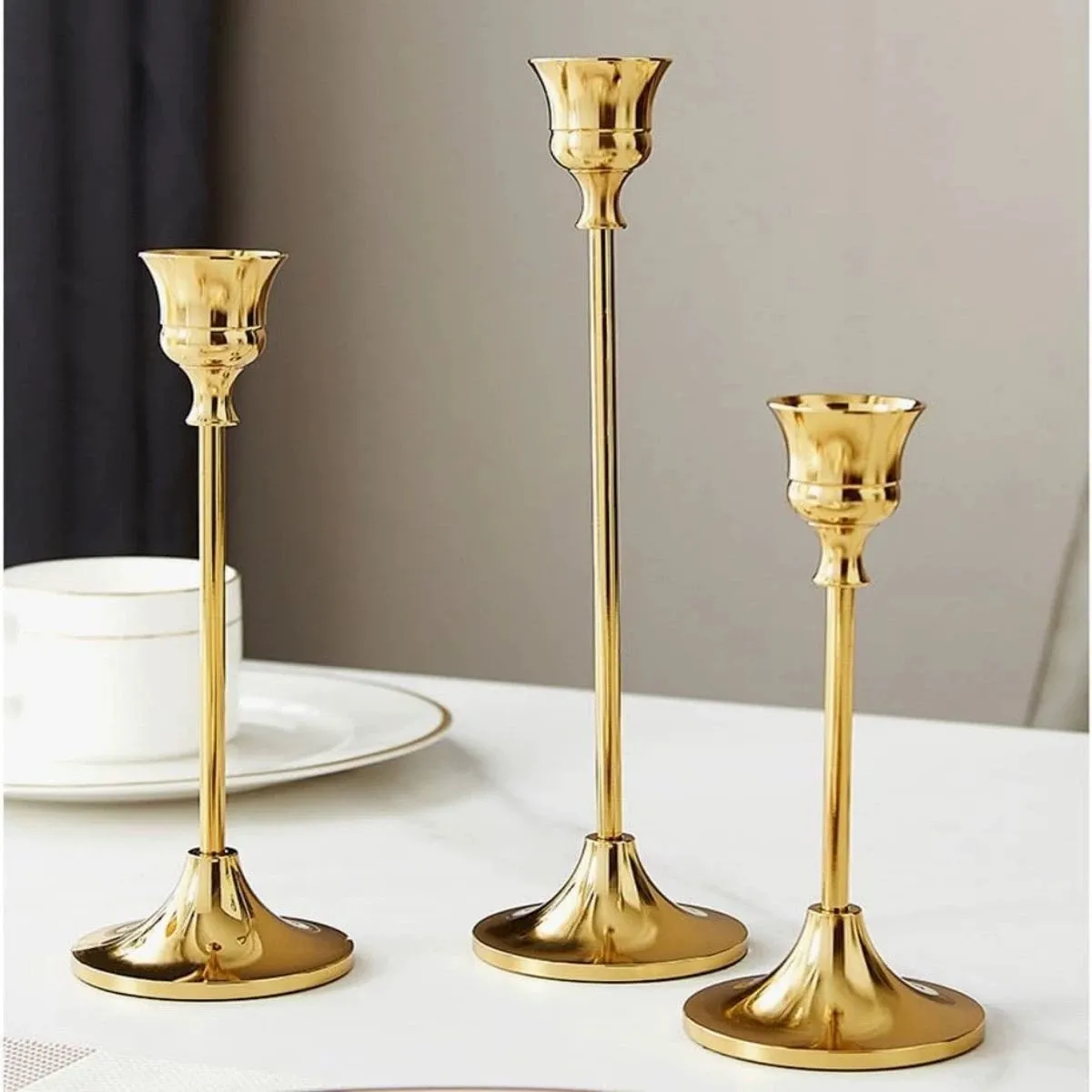 Nordic Style Candle Holder - Light Luxury Iron Art Candlestick for Christmas, Wedding, Restaurant, and Home Decor - Long Stick Dining Table Centerpiece showcase 4