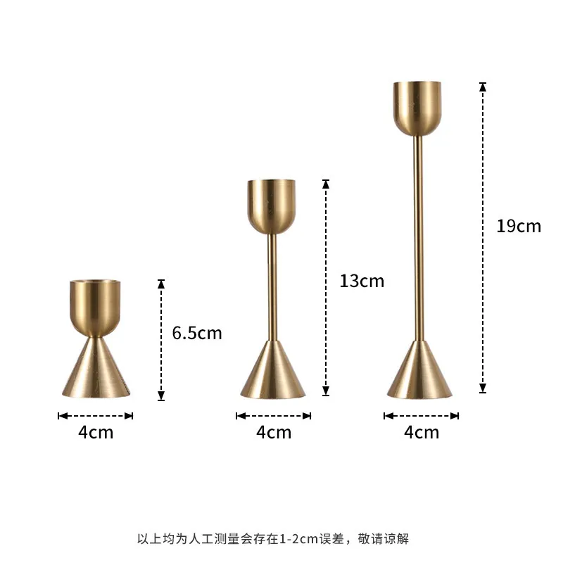 Nordic Copper Metal Candle Holder Set - Retro Style Ornaments for Wedding Decoration, Living Room, and Business Gifts - Elegant Home Decor thumbnail 4