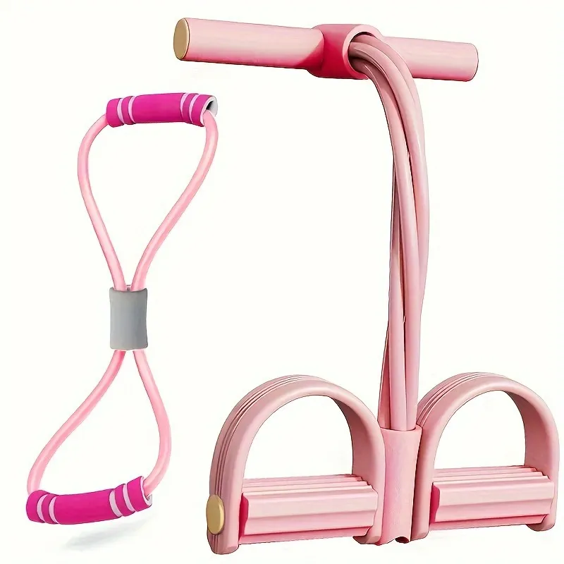 Resistance Band Pedal Exerciser - Portable Sit-Up Assistant, Abdominal Core Trainer, Leg Thigh Arm Workout Equipment for Home Gym Fitness, Yoga, Pilates showcase 1