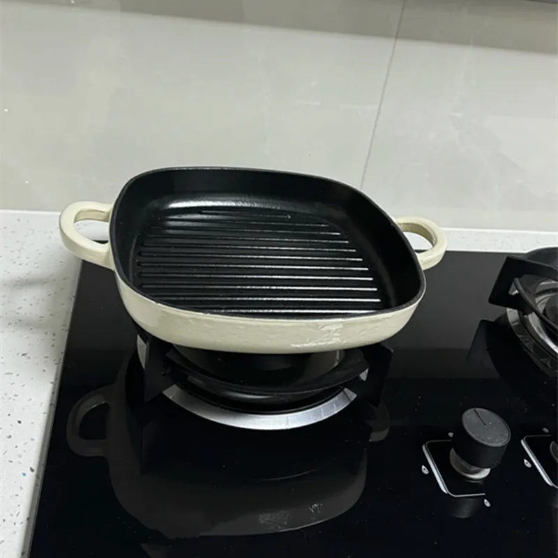 Cast Iron Frying Pan Non-Stick Skillet for Induction Cooker Gas Stove Universal Use - High Quality Steak & BBQ Grill Pan showcase 6
