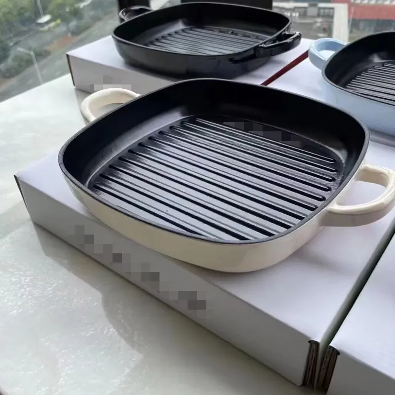 Cast Iron Frying Pan Non-Stick Skillet for Induction Cooker Gas Stove Universal Use - High Quality Steak & BBQ Grill Pan thumbnail 8