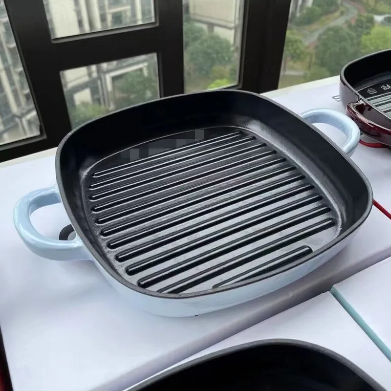 Cast Iron Frying Pan Non-Stick Skillet for Induction Cooker Gas Stove Universal Use - High Quality Steak & BBQ Grill Pan thumbnail 10