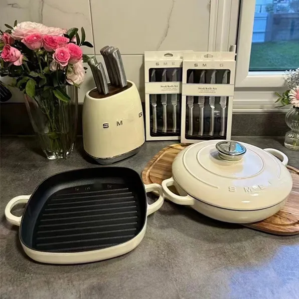 Cast Iron Frying Pan Non-Stick Skillet for Induction Cooker Gas Stove Universal Use - High Quality Steak & BBQ Grill Pan