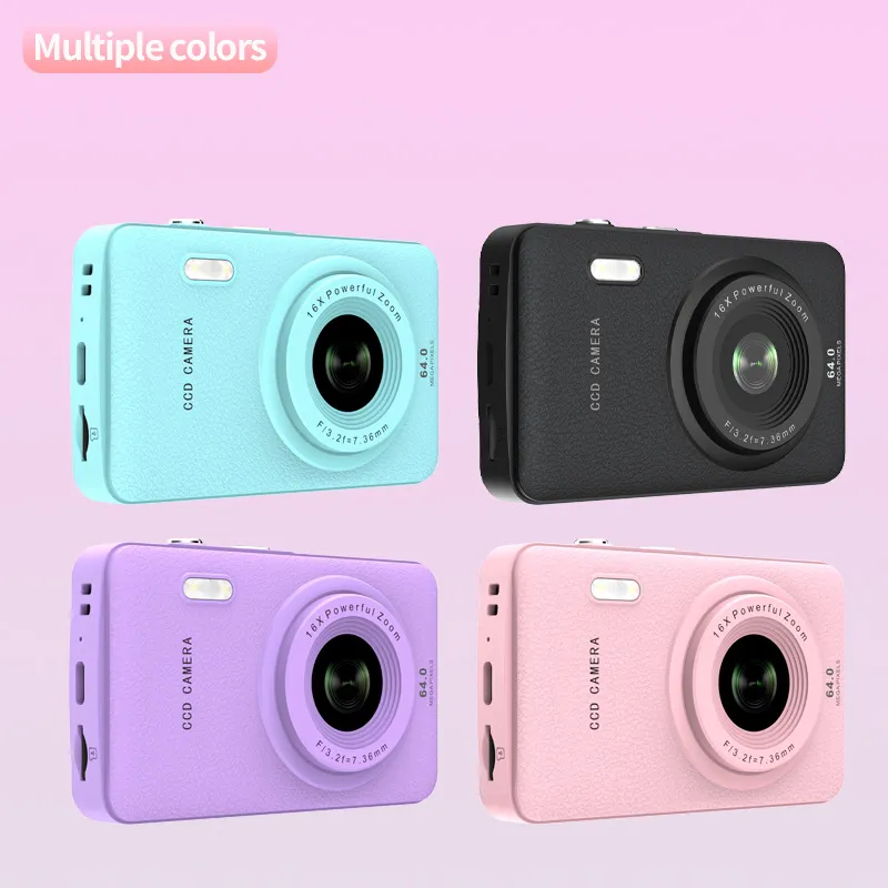 Kids Digital Camera HD 1080P Portable Video Camera for Children Students with Card Slot, Shockproof Design, Fun Games, Perfect Birthday Gift thumbnail 1