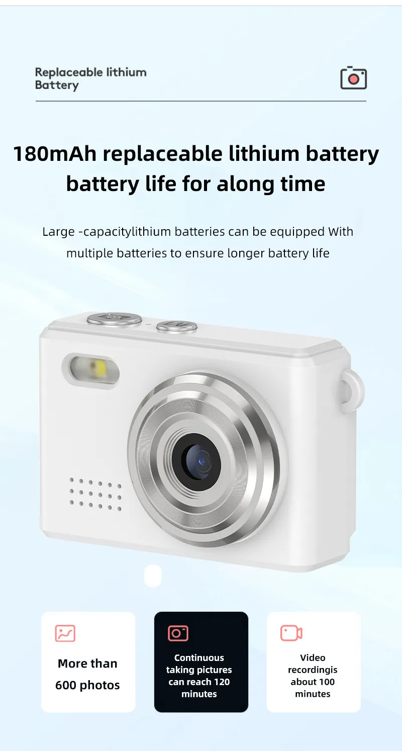 Mini HD 1080P Digital Camera - Portable Pocket Camera for Students, Travel, and Everyday Use - Compact CCD Sensor showcase 4