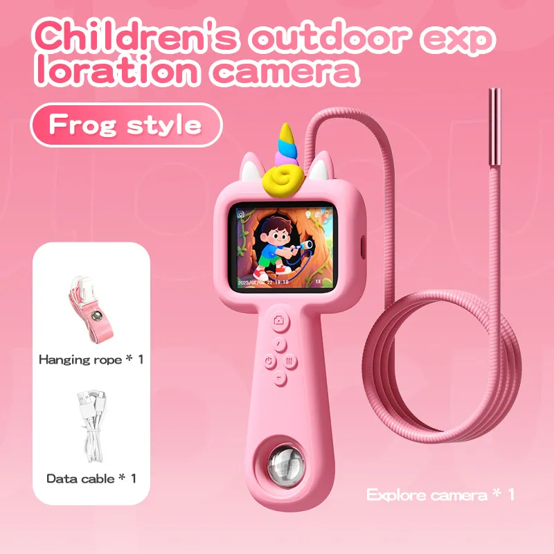 Kids Digital Camera 2025 New Educational Cartoon Camera for Children's Outdoor Exploration Photography, Portable Shockproof Video Recorder, Best Gift for Boys and Girls thumbnail 8