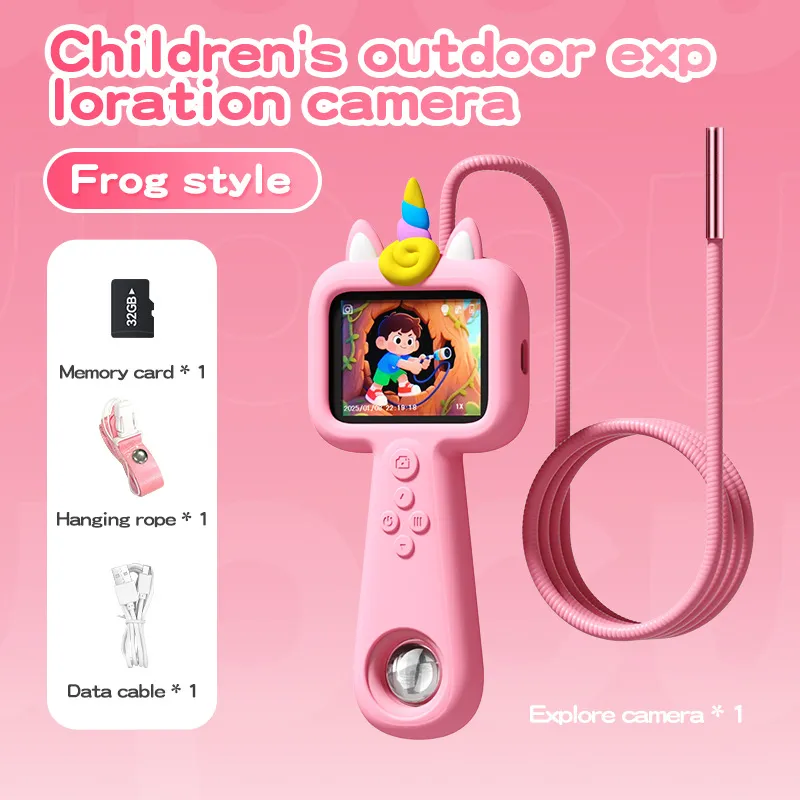 Kids Digital Camera 2025 New Educational Cartoon Camera for Children's Outdoor Exploration Photography, Portable Shockproof Video Recorder, Best Gift for Boys and Girls thumbnail 6