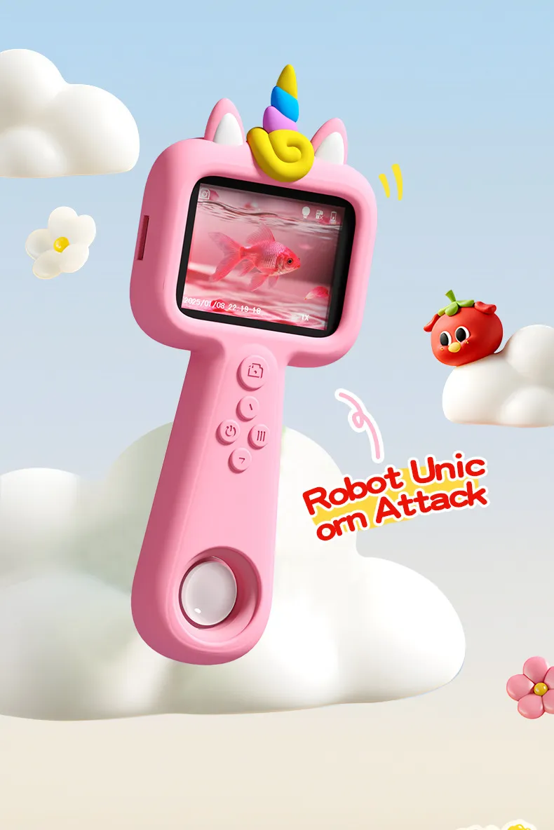 Kids Digital Camera 2025 New Educational Cartoon Camera for Children's Outdoor Exploration Photography, Portable Shockproof Video Recorder, Best Gift for Boys and Girls showcase 7