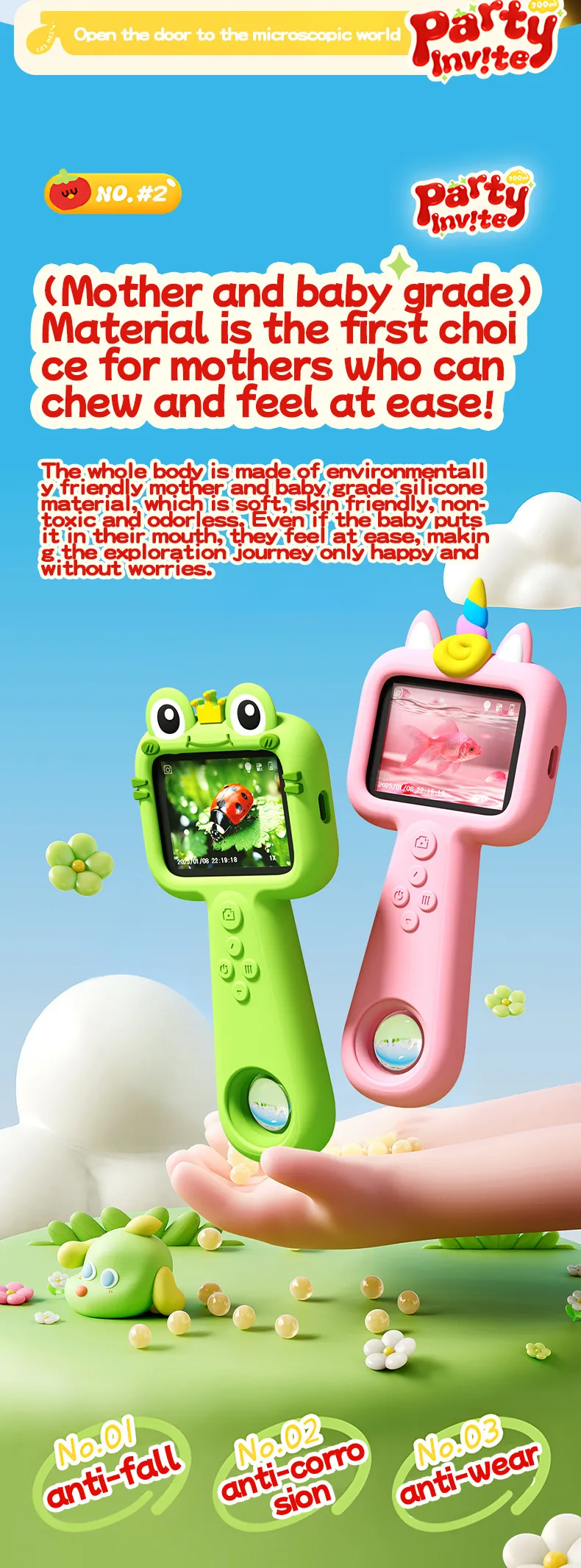 Kids Digital Camera 2025 New Educational Cartoon Camera for Children's Outdoor Exploration Photography, Portable Shockproof Video Recorder, Best Gift for Boys and Girls showcase 4