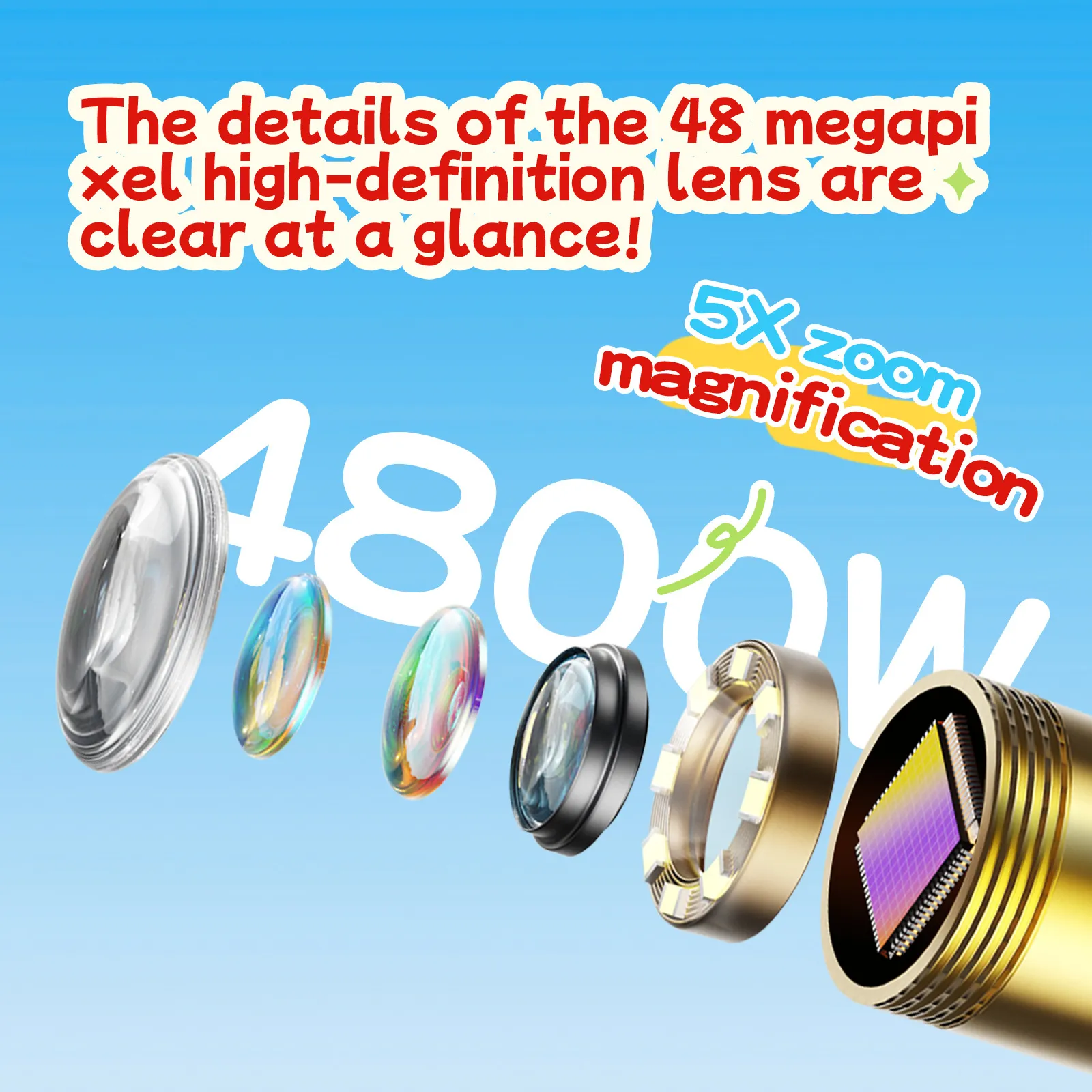 Kids Digital Camera 2025 New Educational Cartoon Camera for Children's Outdoor Exploration Photography, Portable Shockproof Video Recorder, Best Gift for Boys and Girls thumbnail 3