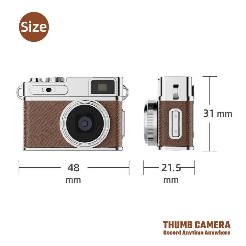 Mini Digital Camera 800W CMOS Retro Style Portable Pocket Camera for Kids Teens Adults Photography, Small HD Thumb Camera, Hot-Selling Cross-Border Camera thumbnail 4