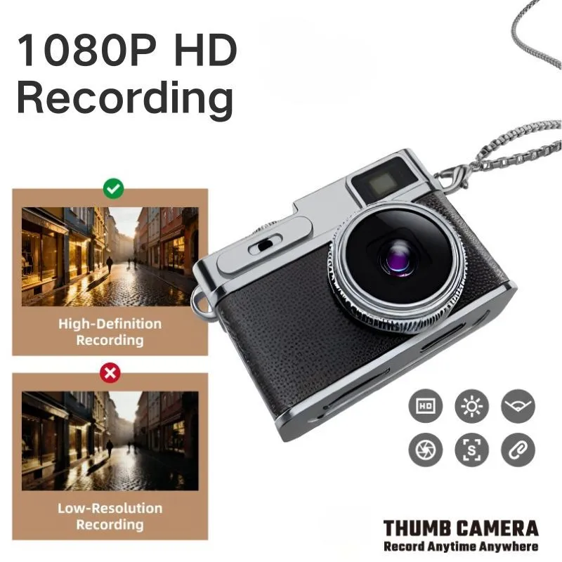 Mini Digital Camera 800W CMOS Retro Style Portable Pocket Camera for Kids Teens Adults Photography, Small HD Thumb Camera, Hot-Selling Cross-Border Camera thumbnail 3