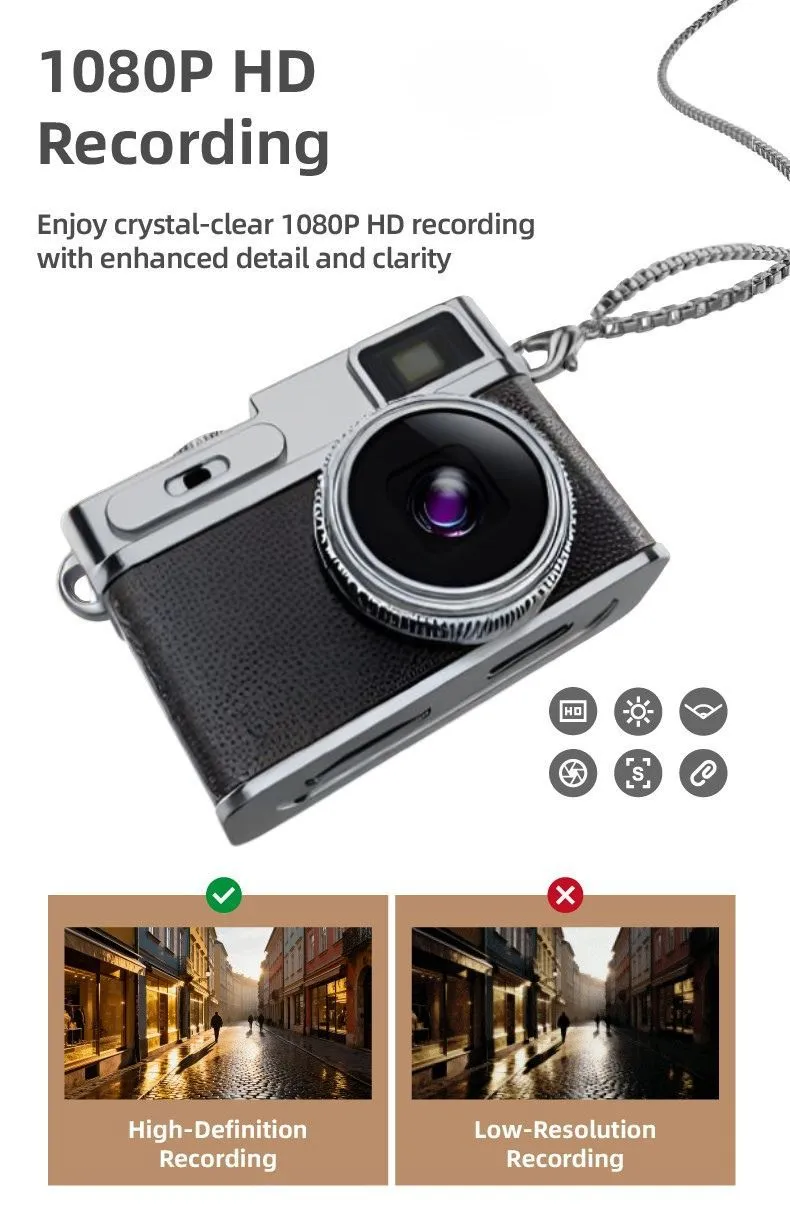 Mini Digital Camera 800W CMOS Retro Style Portable Pocket Camera for Kids Teens Adults Photography, Small HD Thumb Camera, Hot-Selling Cross-Border Camera showcase 4