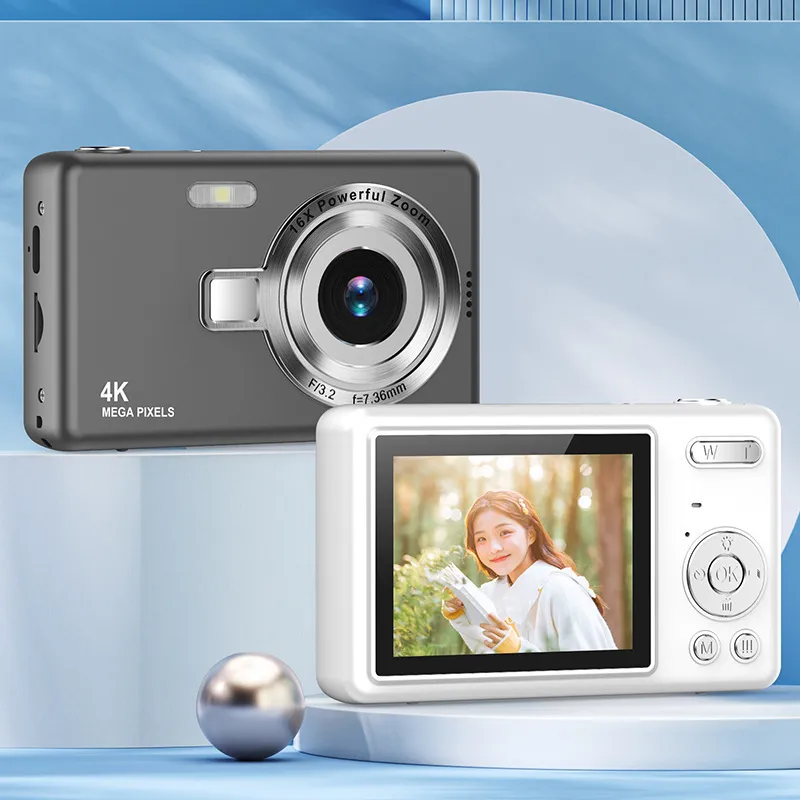 4K HD Digital Camera for Students & Home Use - Compact Mini Card Camera for Photography & Video Recording