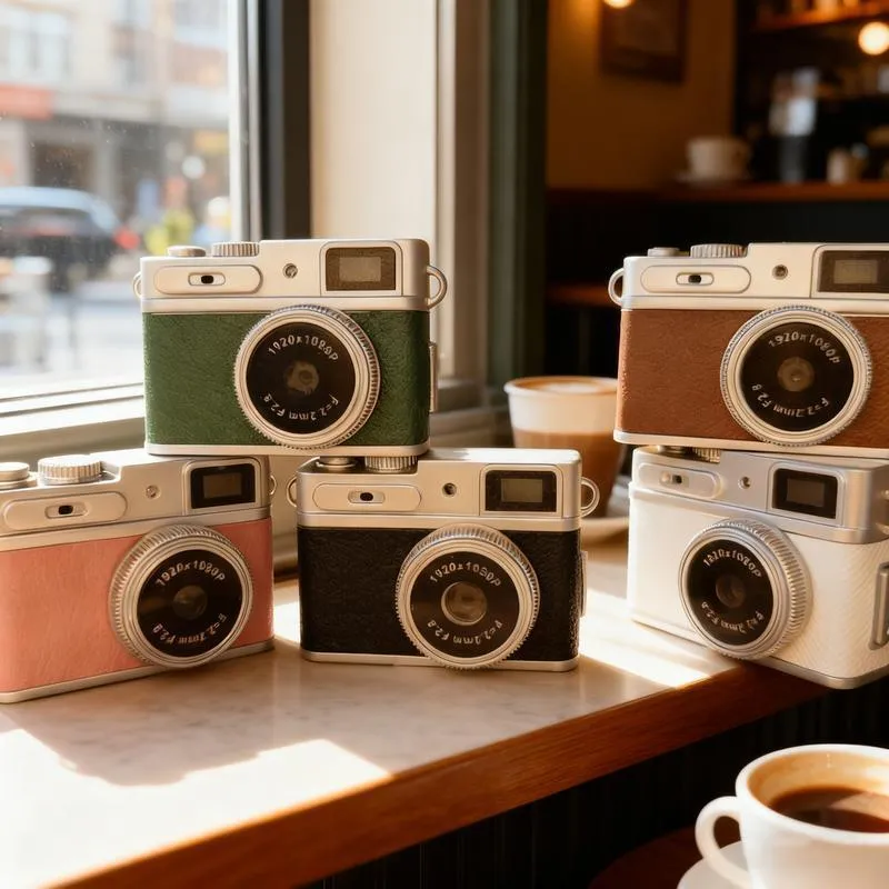 Kids Digital Camera, Retro Style Mini Camera for Children, Portable Outdoor Sports Camera, Video Recording, Perfect for Students, Photography Gift showcase 3