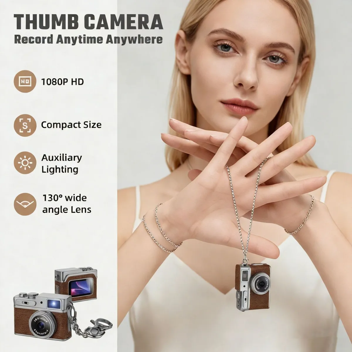 Kids Digital Camera, Retro Style Mini Camera for Children, Portable Outdoor Sports Camera, Video Recording, Perfect for Students, Photography Gift showcase 5
