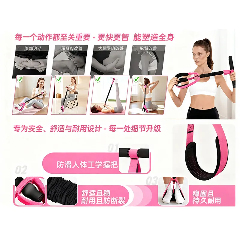 Foot Pedal Resistance Band Pull Rope - Multifunctional Home Gym Fitness Equipment for Leg, Abdominal, and Arm Muscle Training - Elastic Exercise Rope showcase 7