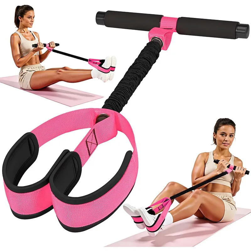 Foot Pedal Resistance Band Pull Rope - Multifunctional Home Gym Fitness Equipment for Leg, Abdominal, and Arm Muscle Training - Elastic Exercise Rope thumbnail 4