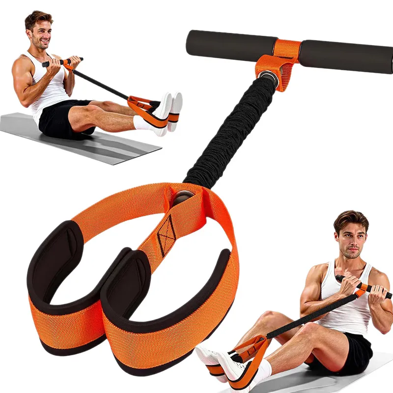Foot Pedal Resistance Band Pull Rope - Multifunctional Home Gym Fitness Equipment for Leg, Abdominal, and Arm Muscle Training - Elastic Exercise Rope thumbnail 1