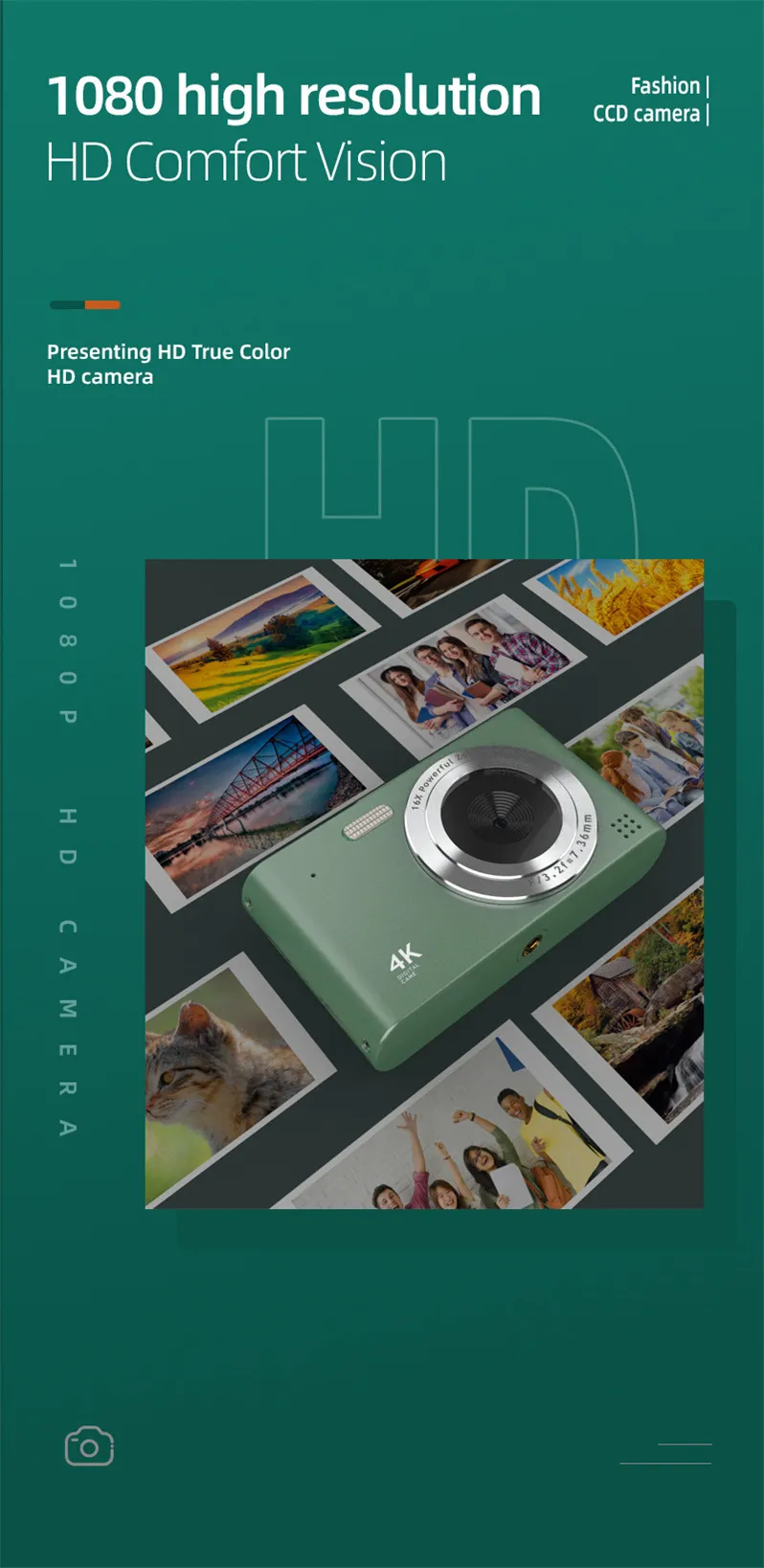 4K Digital Camera for Students, Entry-Level Retro CCD Camera, High-Value Mini Portable Camera for Photography, Wholesale Gift Idea showcase 17