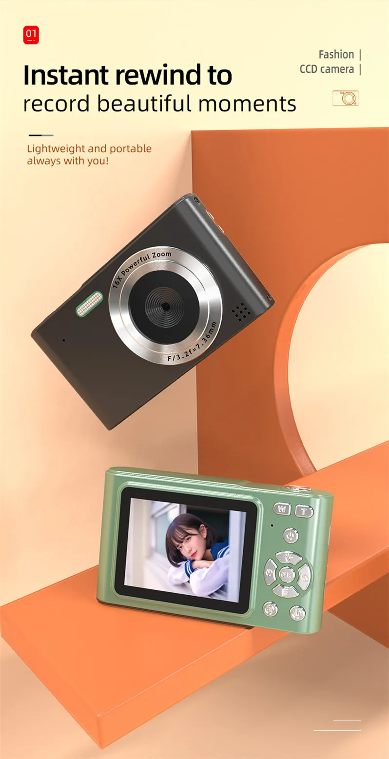 4K Digital Camera for Students, Entry-Level Retro CCD Camera, High-Value Mini Portable Camera for Photography, Wholesale Gift Idea showcase 15