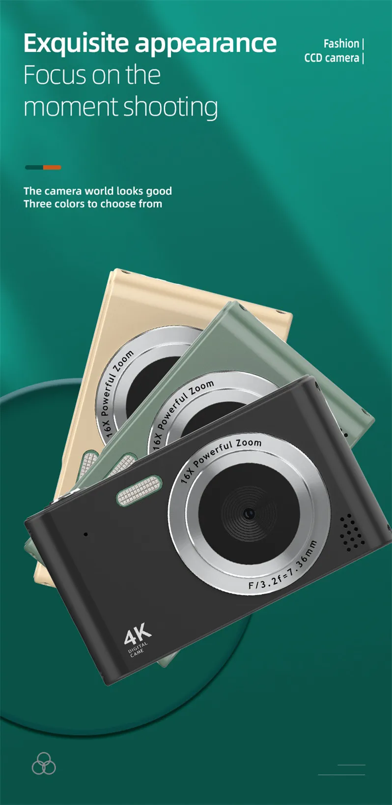 4K Digital Camera for Students, Entry-Level Retro CCD Camera, High-Value Mini Portable Camera for Photography, Wholesale Gift Idea showcase 19
