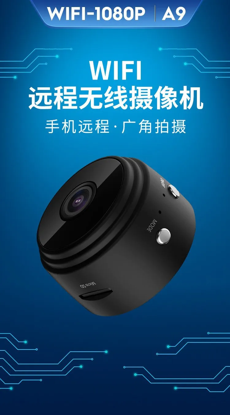 A9 Mini WiFi Camera HD 1080P Wireless Security Camera with Night Vision and Motion Detection for Home Surveillance showcase 1