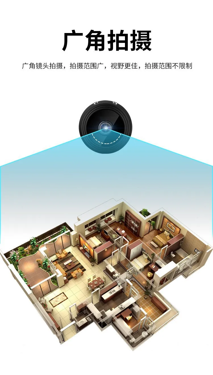 A9 Mini WiFi Camera HD 1080P Wireless Security Camera with Night Vision and Motion Detection for Home Surveillance showcase 3