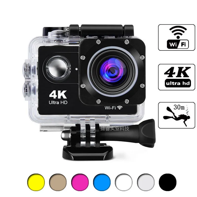 4K Ultra HD Action Camera WiFi Waterproof Sports Camcorder Diving DV - Perfect for Outdoor Underwater Photography and Vlogging